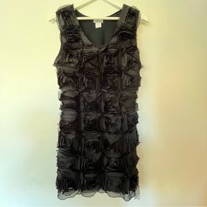 Black floral ruffle dress size small